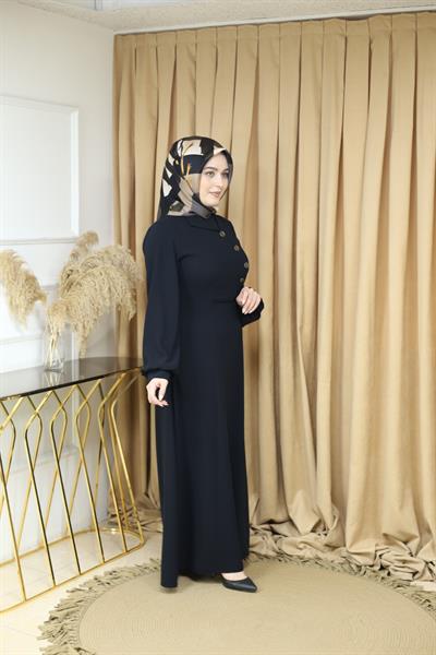 فستان مفصل بأزرار 5060 رمز 5060