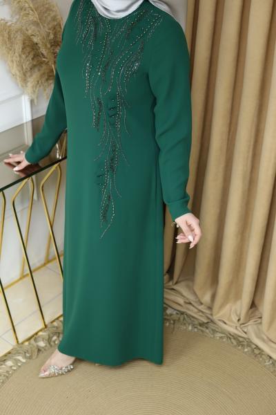 5061 CODE STONE DETAILED DRESS