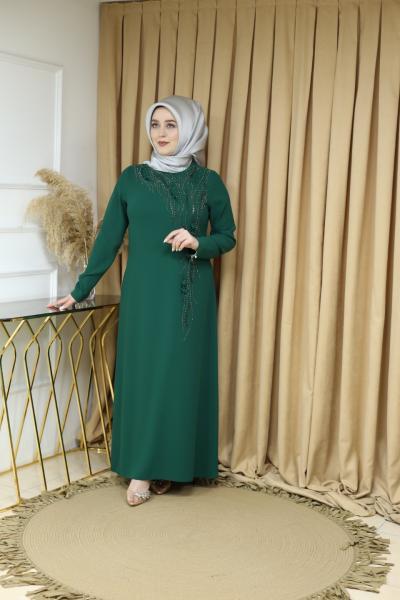 5061 CODE STONE DETAILED DRESS