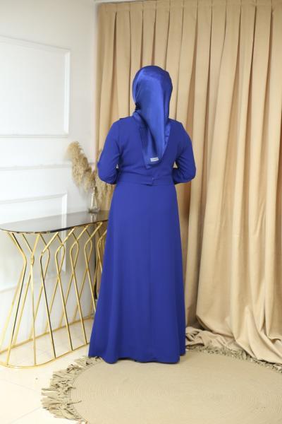 5062 CODE ROBE CEINTURÉE EN PIERRES DE CRISTAL