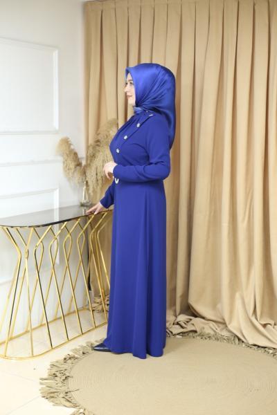 5062 CODE ROBE CEINTURÉE EN PIERRES DE CRISTAL