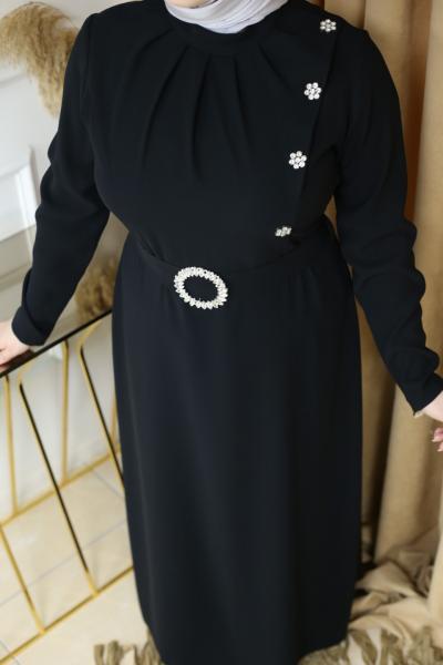 5062 CODE ROBE CEINTURÉE EN PIERRES DE CRISTAL