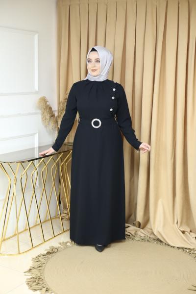 5062 CODE ROBE CEINTURÉE EN PIERRES DE CRISTAL