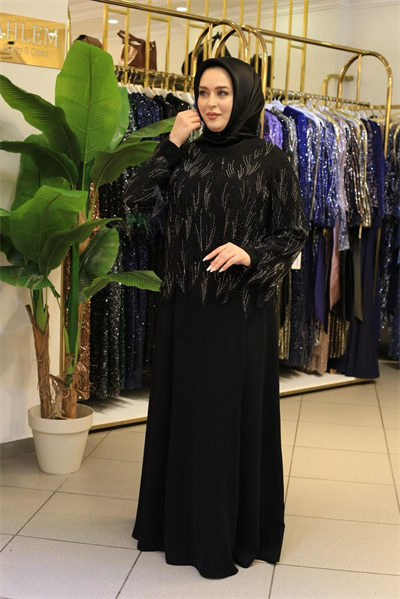 5083 CODE EMBROIDERED EVENING DRESS