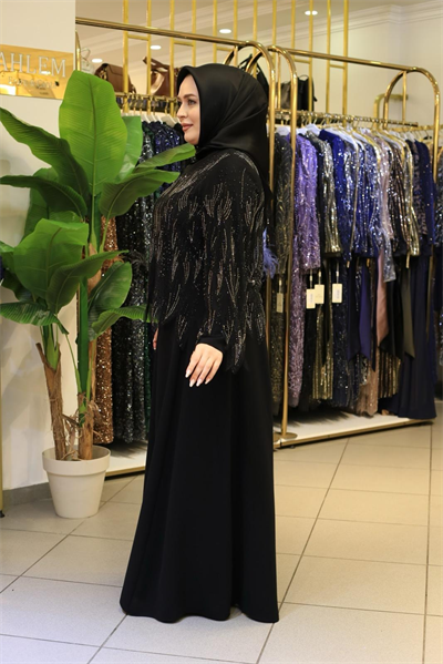 5083 CODE EMBROIDERED EVENING DRESS