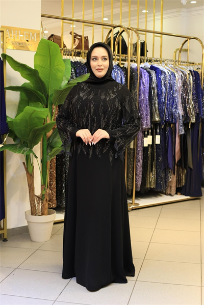 5083 CODE EMBROIDERED EVENING DRESS