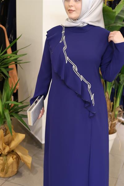 5084 CODE ROBE À VOLANTS SUR LE DEVANT