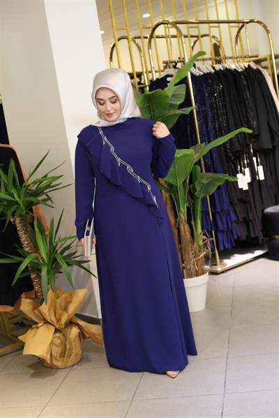 5084 CODE ROBE À VOLANTS SUR LE DEVANT