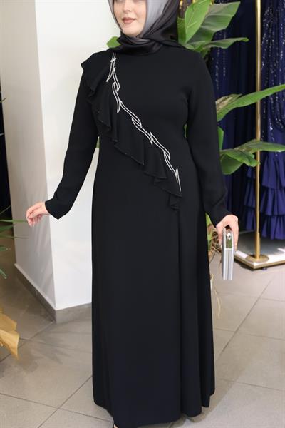 5084 CODE ROBE À VOLANTS SUR LE DEVANT