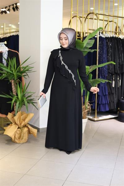 5084 CODE ROBE À VOLANTS SUR LE DEVANT