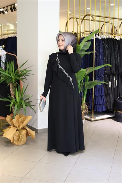 5084 CODE ROBE À VOLANTS SUR LE DEVANT