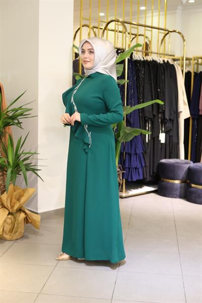 5084 فستان كود أمامي مكشكش 5084