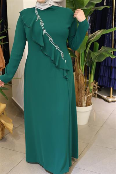 5084 فستان كود أمامي مكشكش 5084