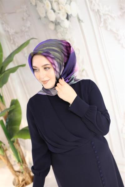 5089 فستان بأزرار تنورة منسدلة بأزرار كود 5089