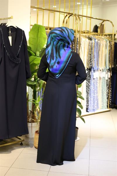 5089 فستان بأزرار تنورة منسدلة بأزرار كود 5089