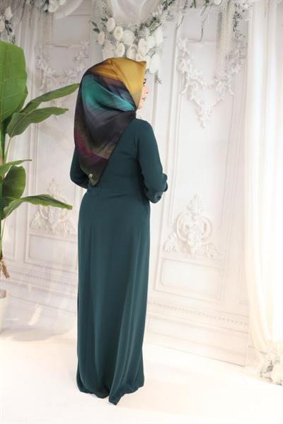 5089 فستان بأزرار تنورة منسدلة بأزرار كود 5089