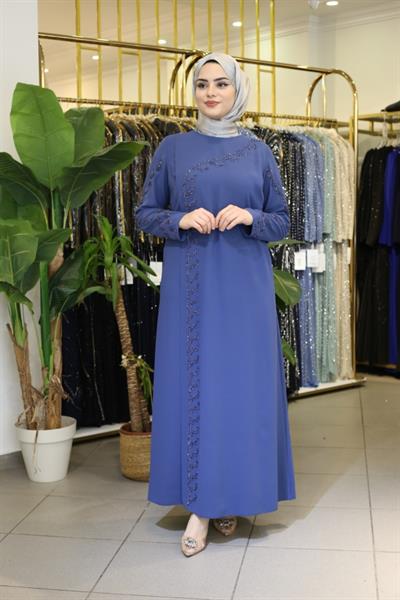 509 KOD KOL TAŞ DETAYLI ABİYE ELBİSE