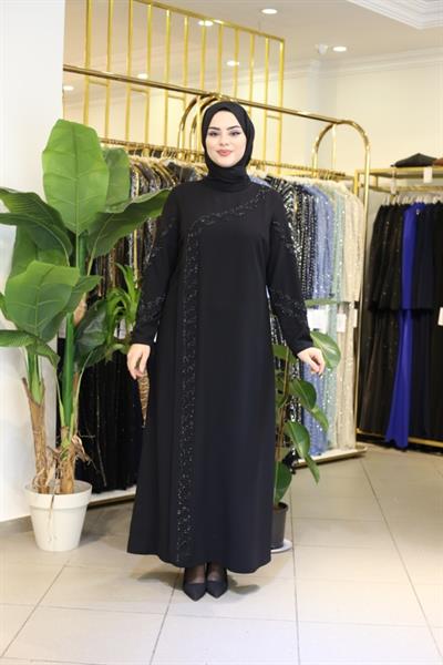 509 CODE ÄRMEL ABENDKLEID MIT STEINCHEN DETAIL