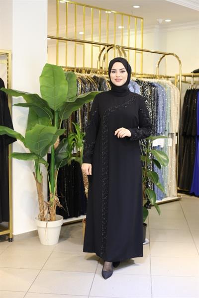 509 CODE ÄRMEL ABENDKLEID MIT STEINCHEN DETAIL