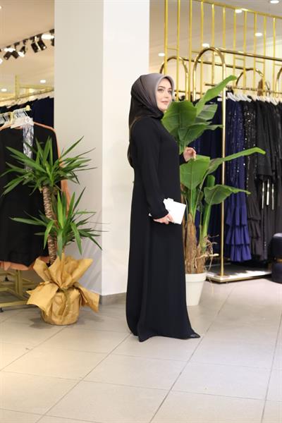 5098 فستان مطرز بالحجر الكريب كود 5098