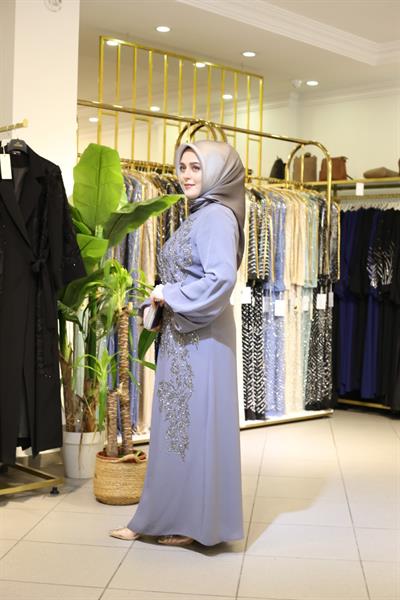 5101 فستان مطرز بالحجر بأكمام منسدلة على الأكمام 5101 كود