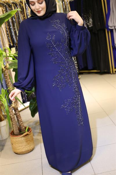 5101 فستان مطرز بالحجر بأكمام منسدلة على الأكمام 5101 كود