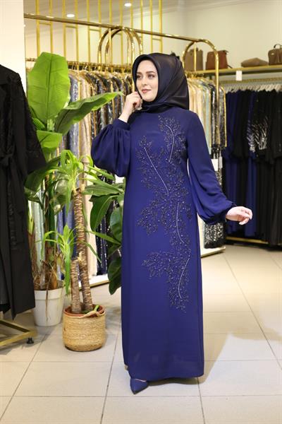 5101 فستان مطرز بالحجر بأكمام منسدلة على الأكمام 5101 كود