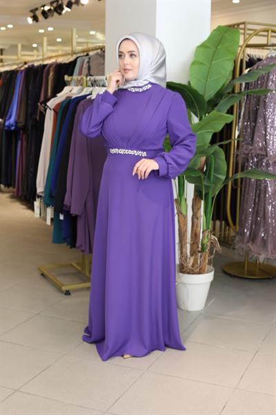 5104 KOD ELBİSE MENEKŞE