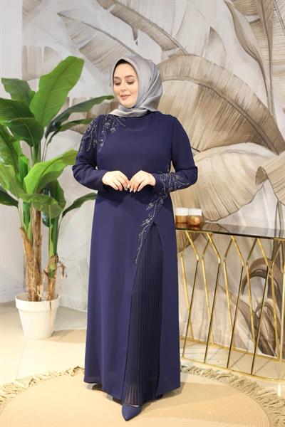 5106 CODE STICKEREI STEINREISSER PLISSEEKLEID