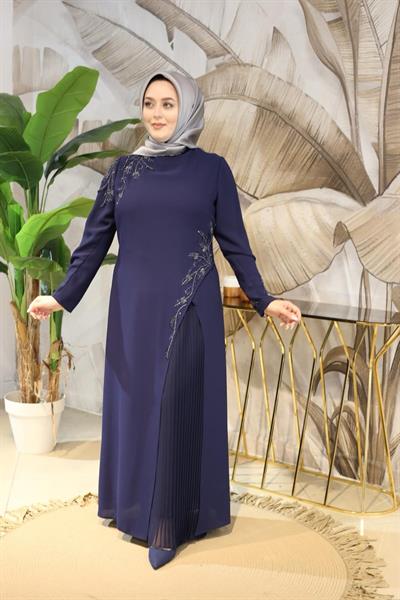 5106 CODE STICKEREI STEINREISSER PLISSEEKLEID