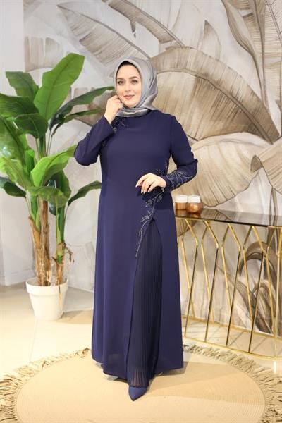 5106 CODE STICKEREI STEINREISSER PLISSEEKLEID