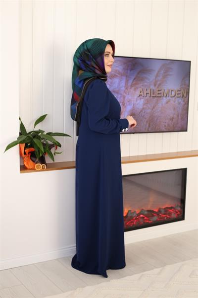 5107 فستان بثلاثة أزرار كود 5107