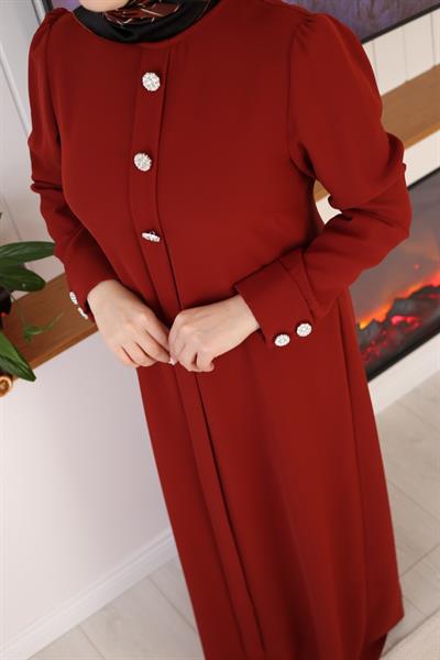 5107 فستان بثلاثة أزرار كود 5107