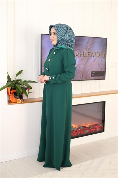 5107 فستان بثلاثة أزرار كود 5107