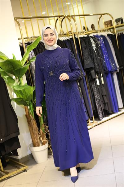 5120 كود فستان مطرز بالزهور 5120