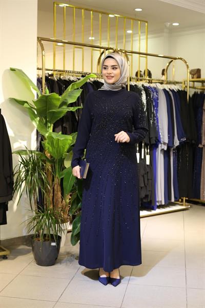 5120 كود فستان مطرز بالزهور 5120