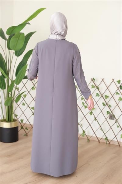 5125 فستان مطبوع باللؤلؤ كود 5125