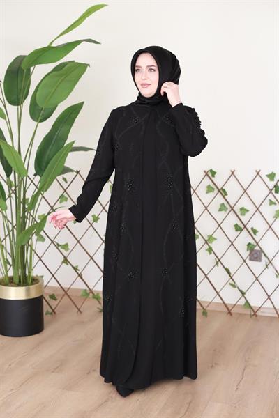 5125 فستان مطبوع باللؤلؤ كود 5125