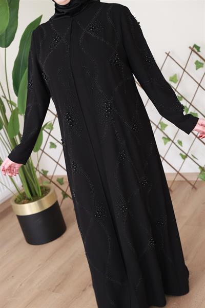 5125 فستان مطبوع باللؤلؤ كود 5125