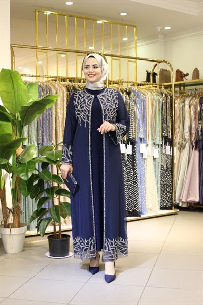 5127 CODE TAŞLI ABAYA TAKA