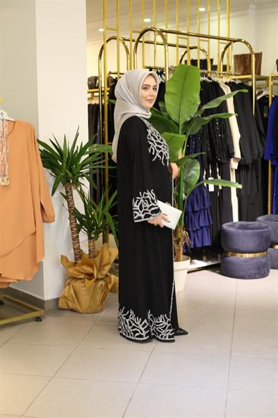 5127 CODE TAŞLI ABAYA TAKA