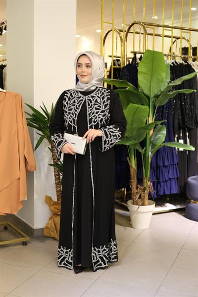 5127 CODE TAŞLI ABAYA TAKA