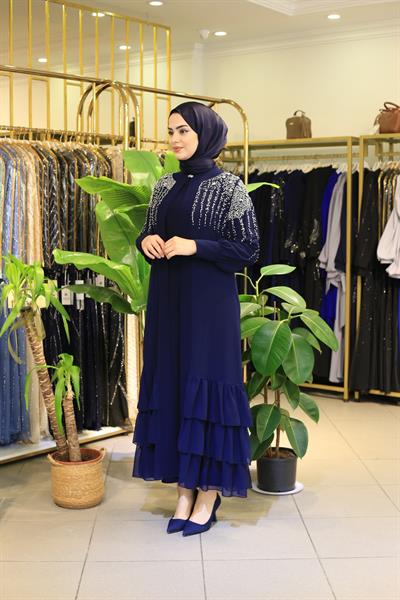 5128 CODE WHITE STONE ABAYA SUIT