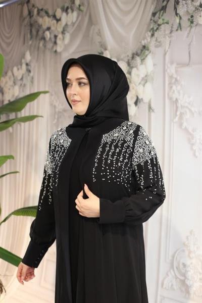 5128 CODE WHITE STONE ABAYA SUIT