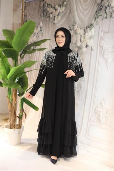 5128 CODE WHITE STONE ABAYA SUIT