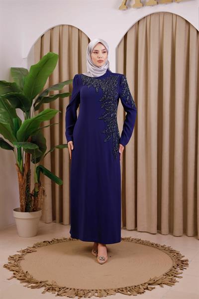 5135 CODE STONE EMBROIDERED EVENING DRESS