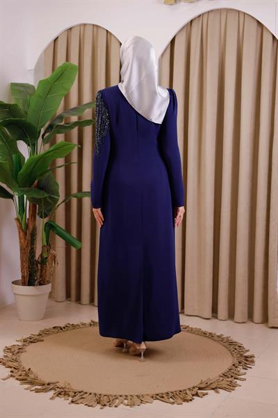 5135 CODE STONE EMBROIDERED EVENING DRESS