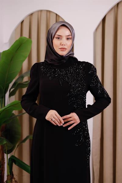 5135 CODE STONE EMBROIDERED EVENING DRESS