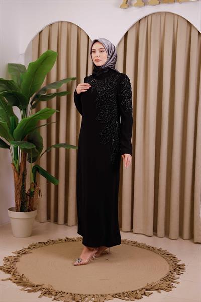 5135 CODE STONE EMBROIDERED EVENING DRESS