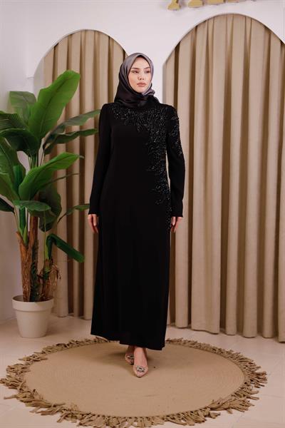 5135 CODE STONE EMBROIDERED EVENING DRESS